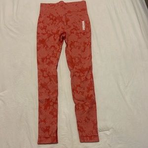Gymshark Red Adapt Camo Seamless Leggings Extra Small